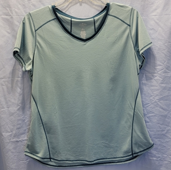 Women's St. John's Bay Active Quick Dri V-Neck Top Size XL - Picture 1 of 5